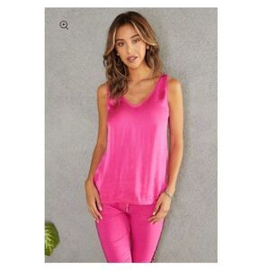 NWT Venti, six women’s linen, pink Sleeveless, tank top size large